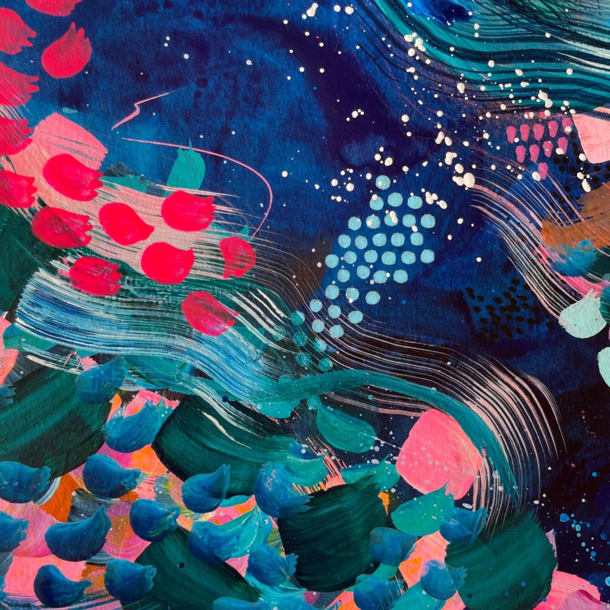 Blue / Yellow / Orange Solar Power Large Abstract Print Jessica Slack Studio – image 5