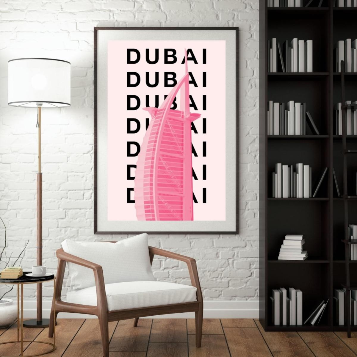 Pink / Purple Dubai Iconic Silhouette | Artchi – image 3