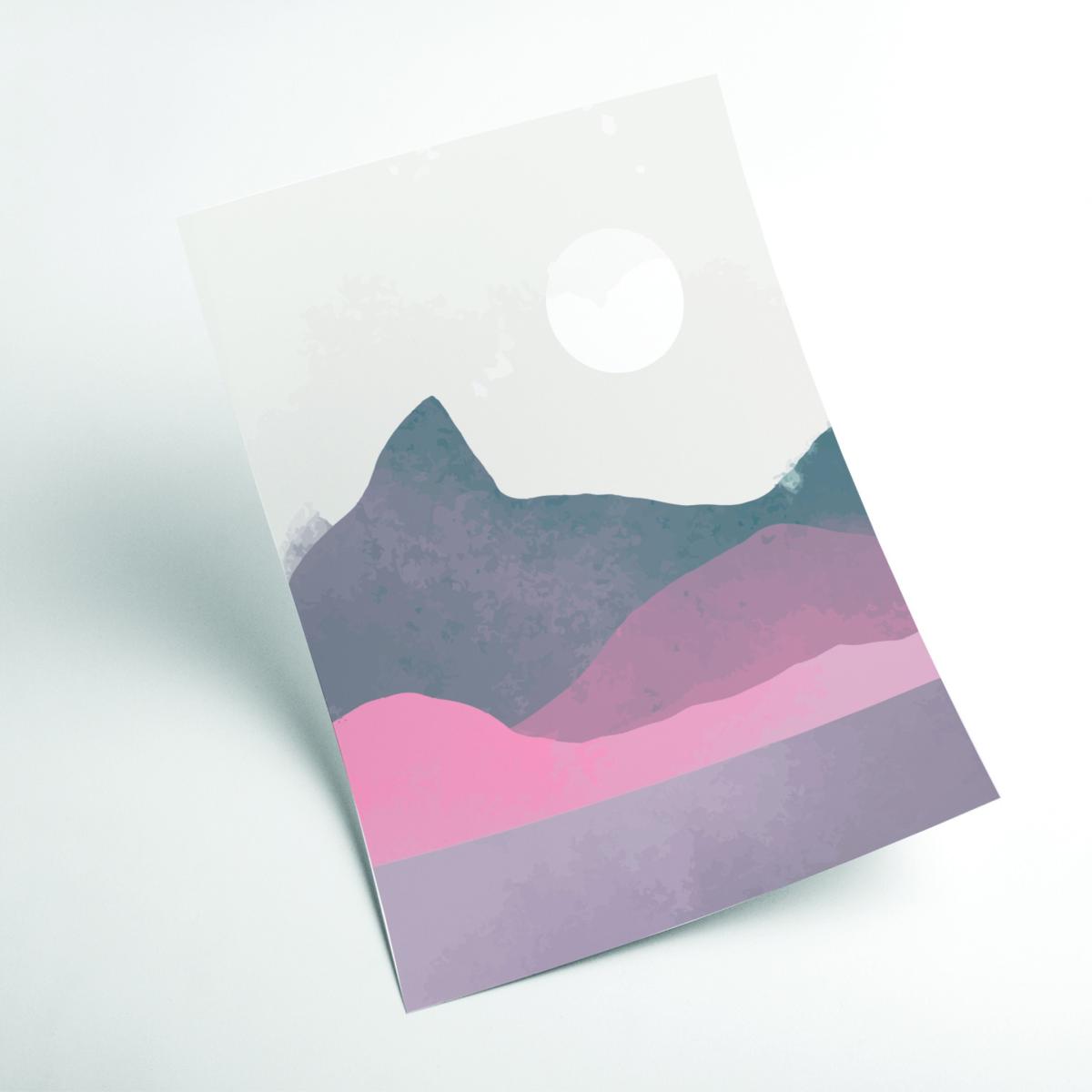 Rose Gold Minimal Landscape Small Stanley Print House – image 2