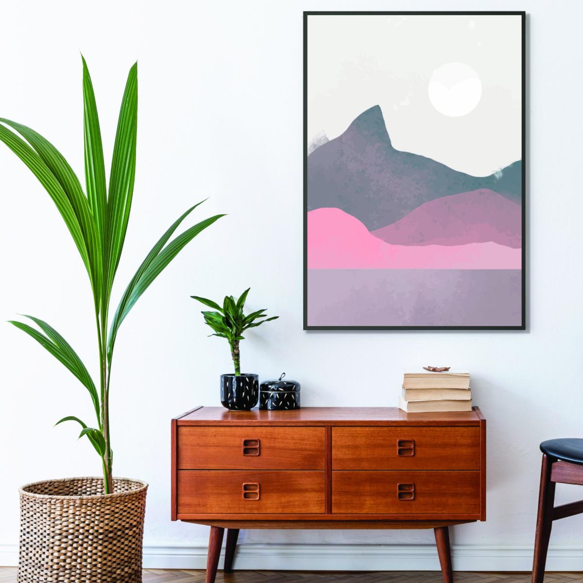 Rose Gold Minimal Landscape Small Stanley Print House – image 3
