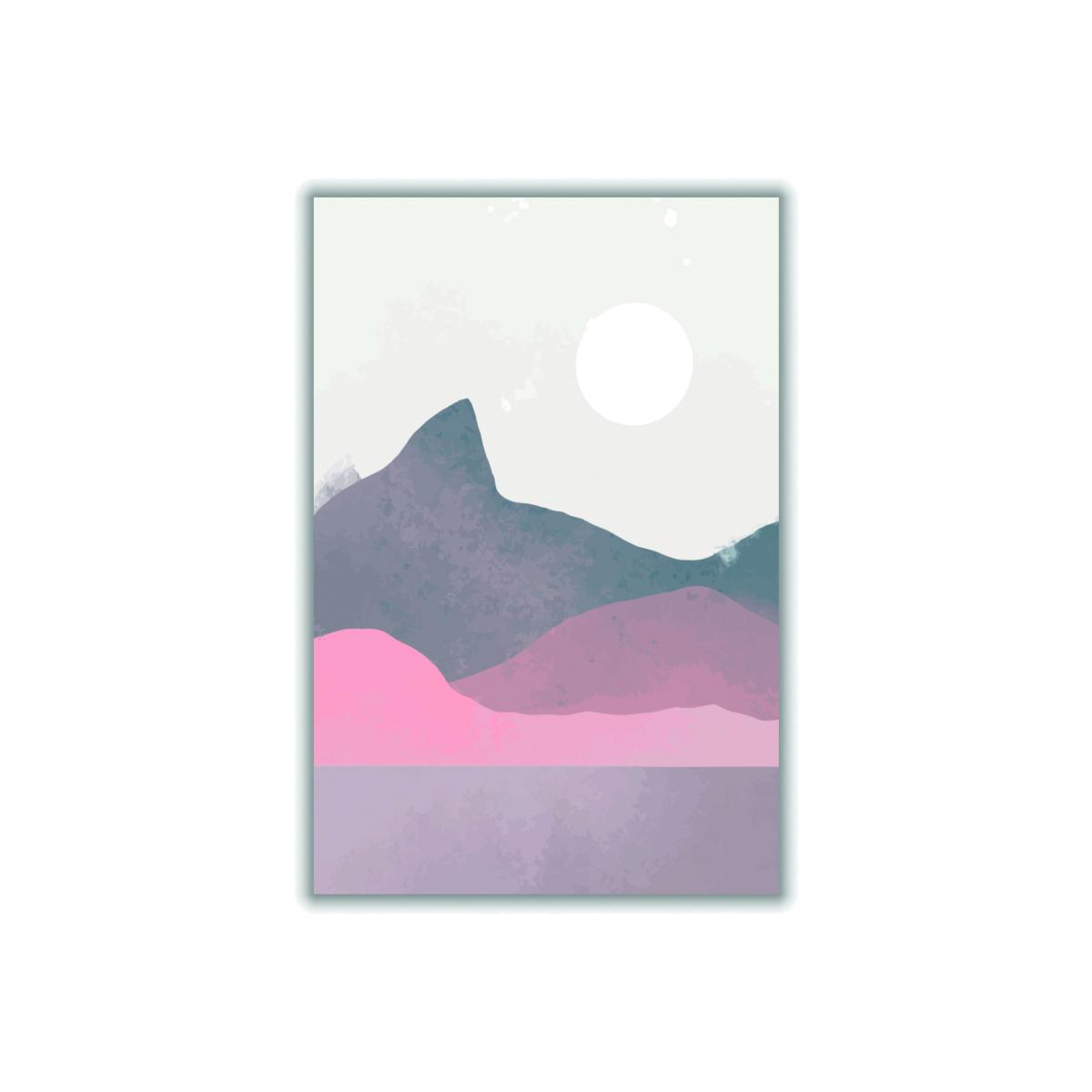 Rose Gold Minimal Landscape Small Stanley Print House – image 1