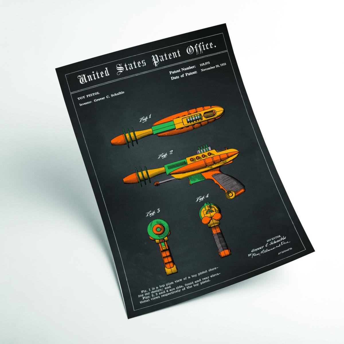 Yellow / Orange Raygun Patent A4 210 X 297Mm Stanley Print House – image 2