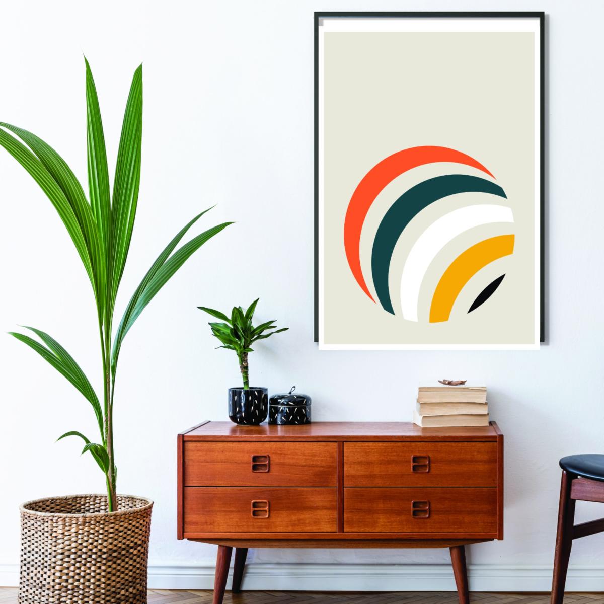 Retro Geometric Circle 1 A3 297 X 420Mm Stanley Print House – image 3