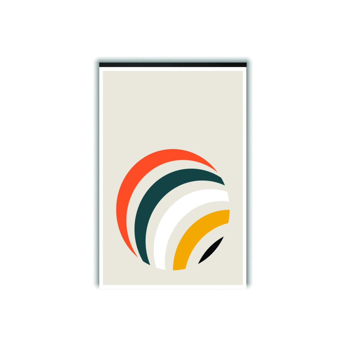Retro Geometric Circle 1 A3 297 X 420Mm Stanley Print House – image 1