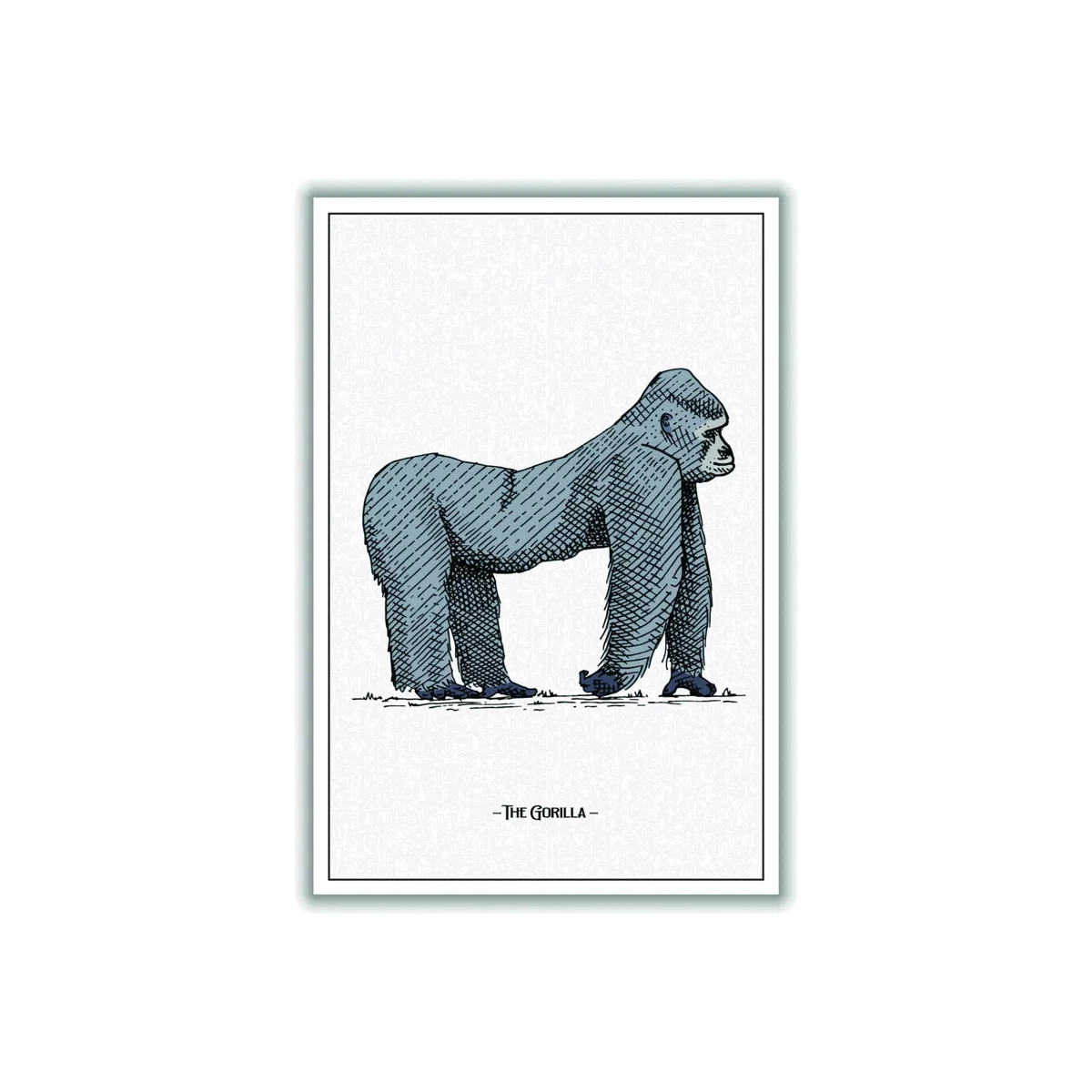 Grey The Gorilla A3 297 X 420Mm Stanley Print House – image 1