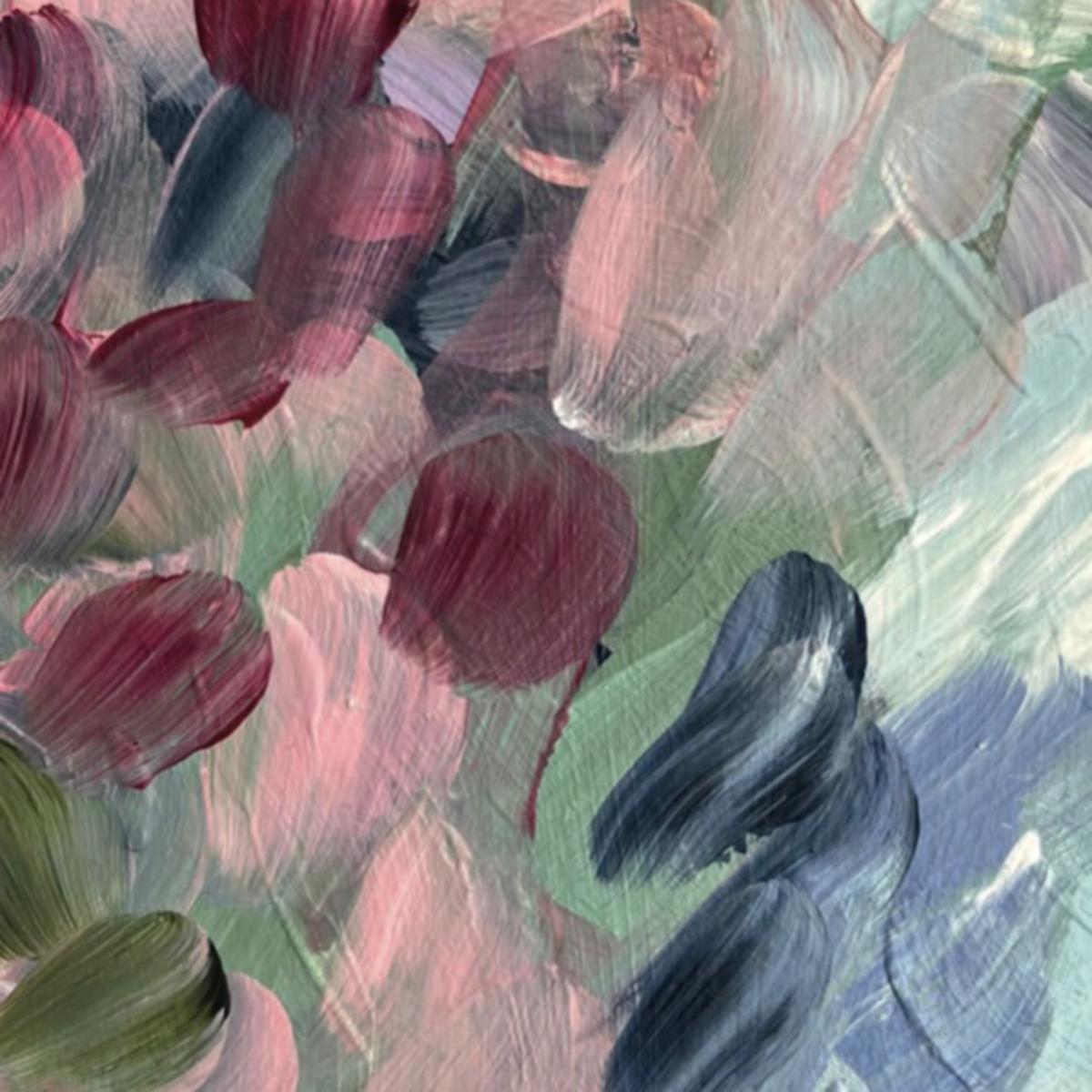 Black / Pink / Purple Pink Blossom And Wild Flowers Still Life Drawing - Print Pair A3 297 X 420Mm Emily M Art & Design – image 3