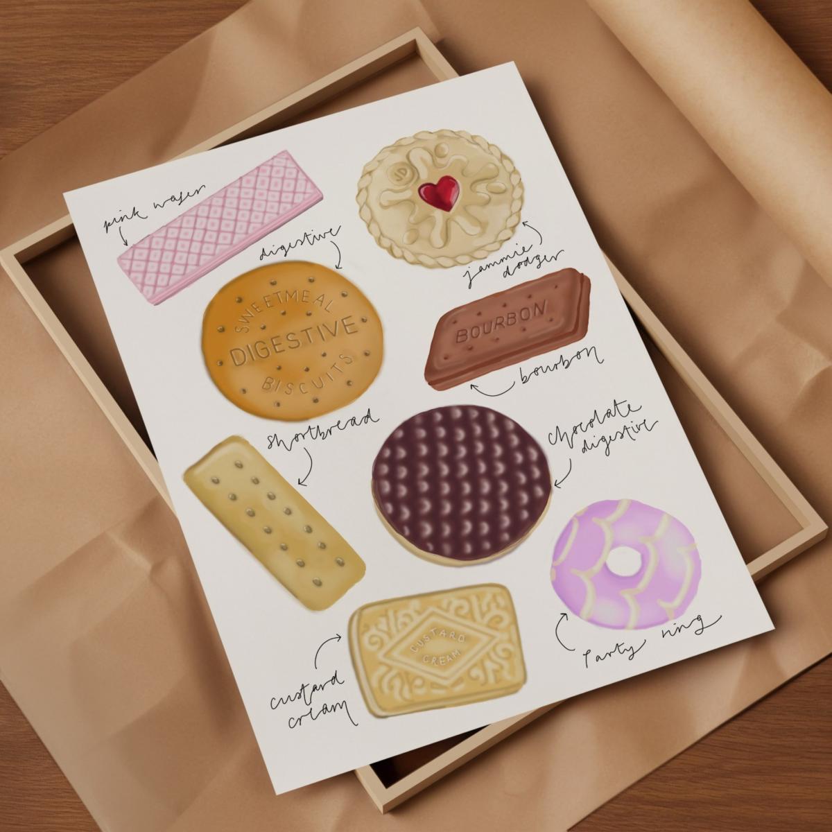 Biscuit Hand Painted Art Print - A3 Natalie Cass Art – image 2