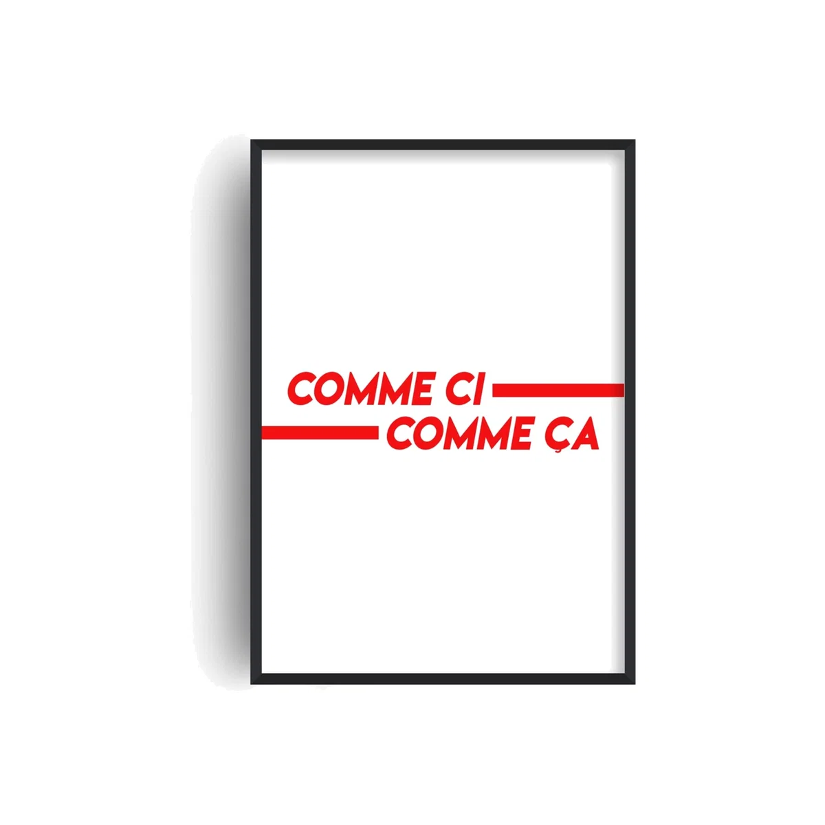 Comme Ci Comme Ça Red French Retro Giclée Art Print A3 297 X 420Mm Fanclub – image 1