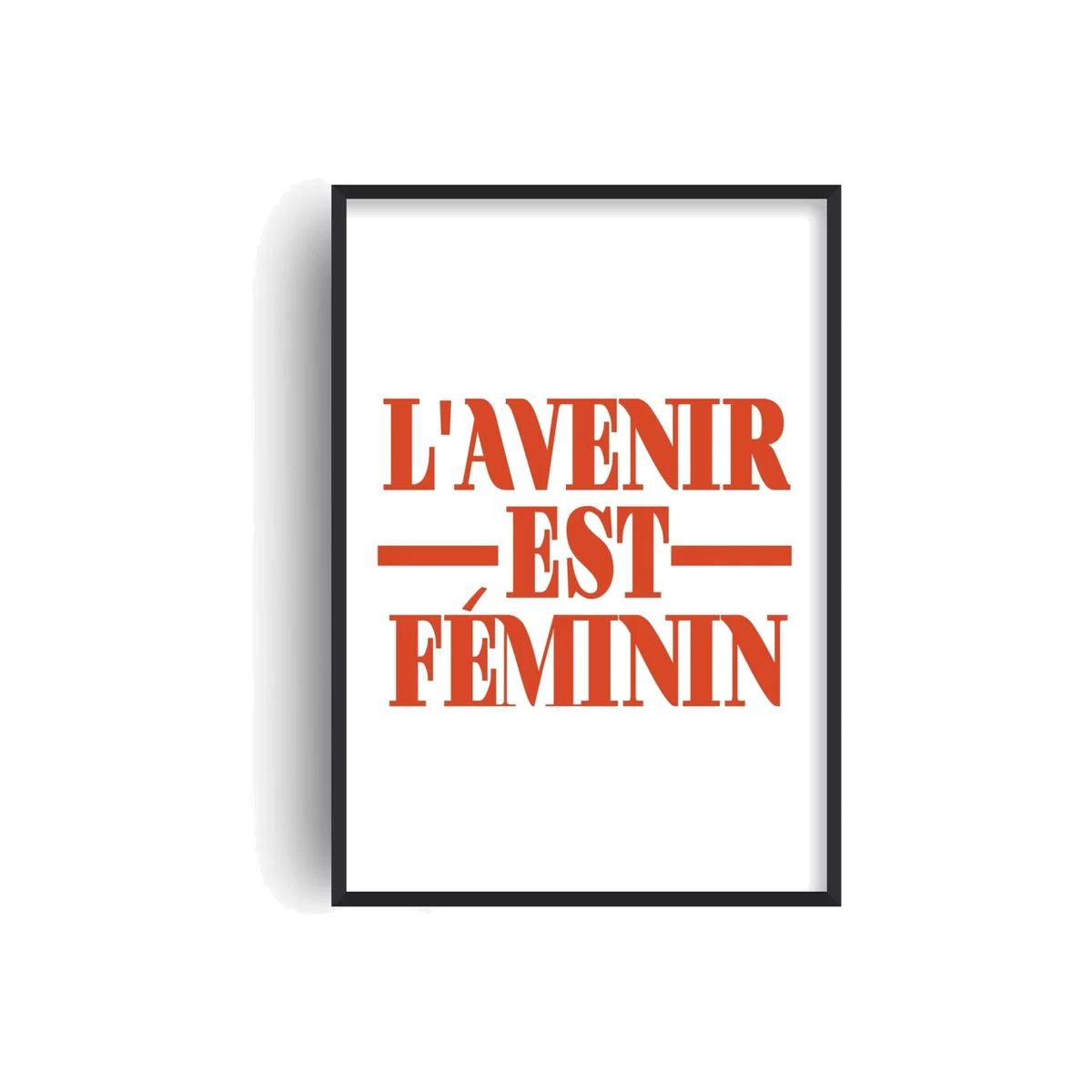 Red L'avenir Est Feminin Giclée Art Print A3 297 X 420Mm Fanclub – image 1