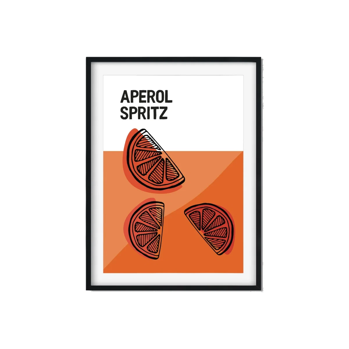 Yellow / Orange Aperol Spritz Cocktail A3 297 X 420Mm The Native State – image 1