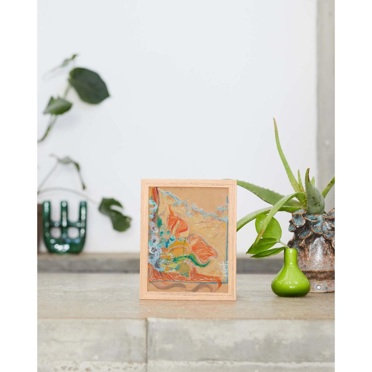 Neutrals / Blue / Yellow Effervescent Foliage By Met Giclée Fine Art Print - Sand 5 X 7" Blue Nude – image 2