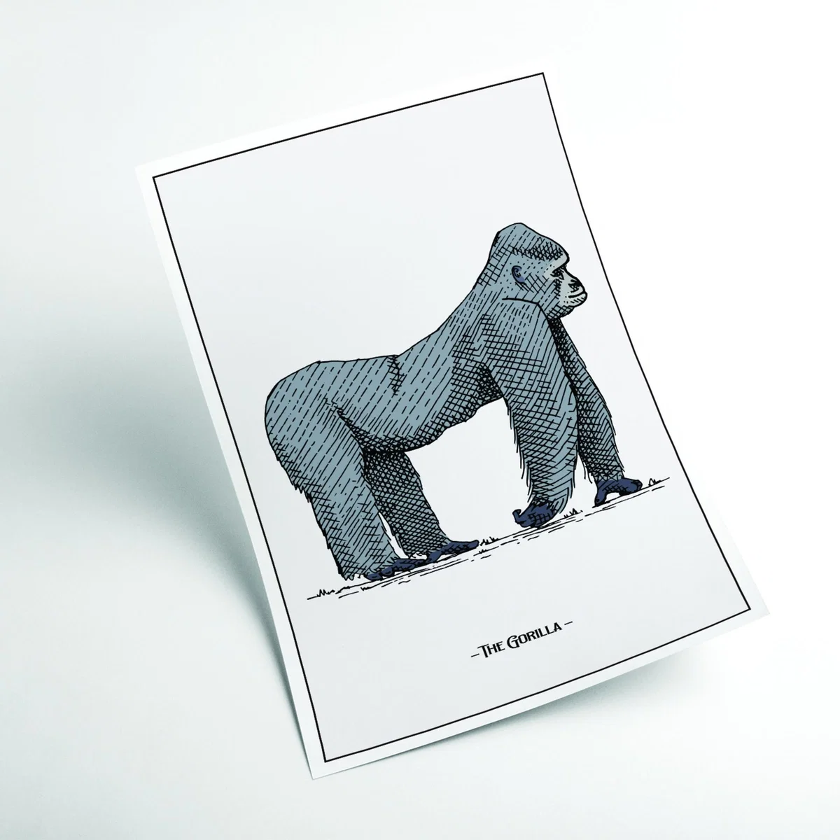 Grey The Gorilla A2 420 X 594Mm Stanley Print House – image 2