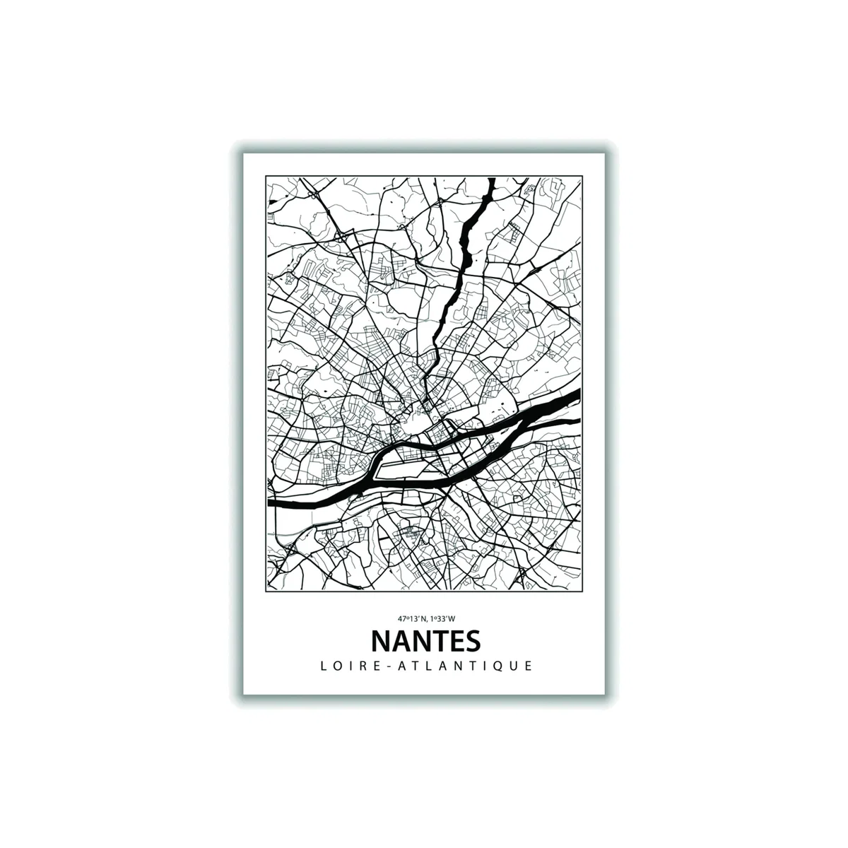 Black Map Of Nantes Xxs Stanley Print House – image 1