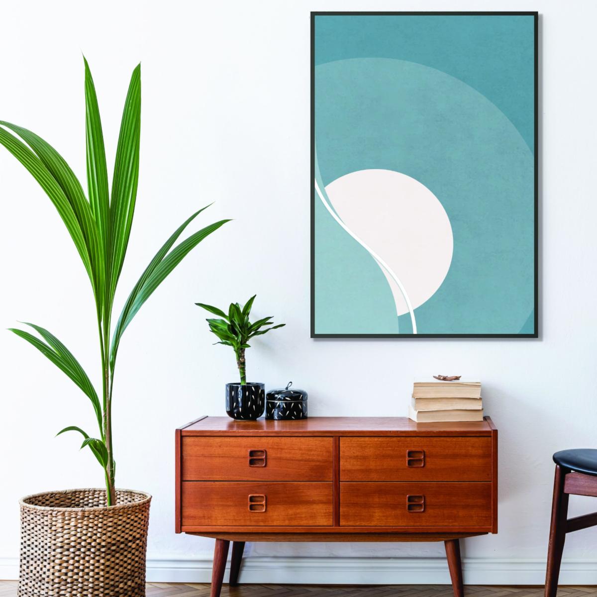 Grey Retro Moon Landscape A2 420 X 594Mm Stanley Print House – image 3