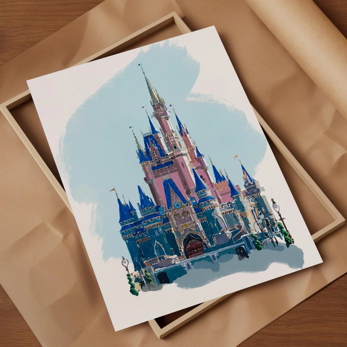 Blue Magic Castle Art Print - A2 Natalie Cass Art – image 3