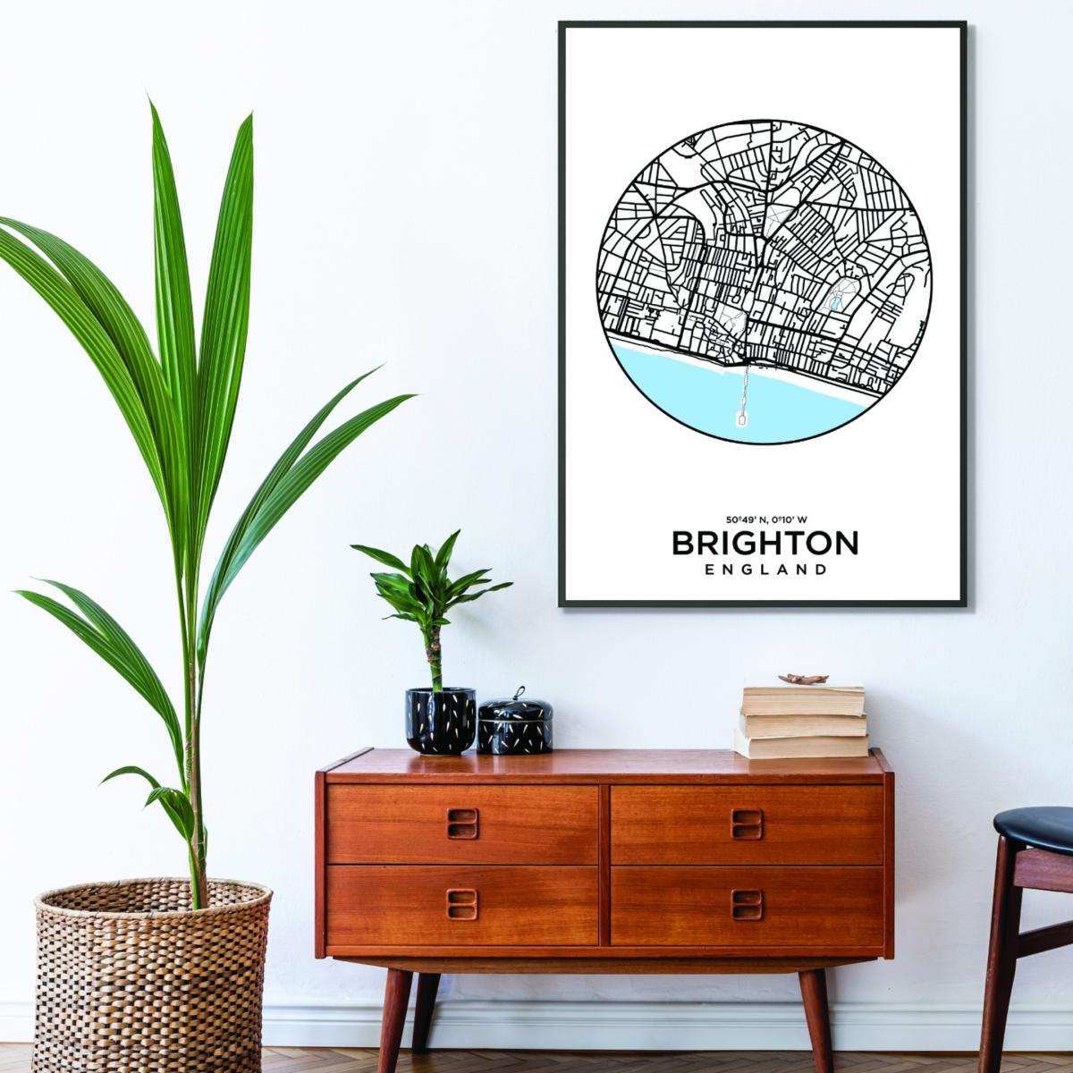 Blue Map Of Brighton Medium Stanley Print House – image 3