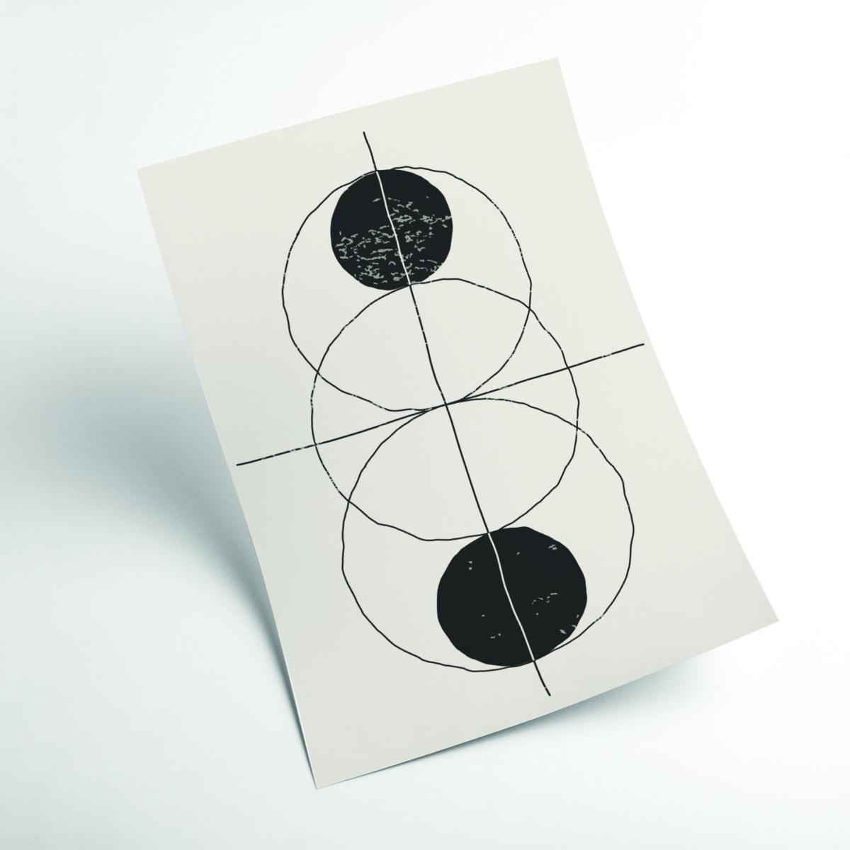 Black Minimal Geometric Shapes #1 A4 210 X 297Mm Stanley Print House – image 2