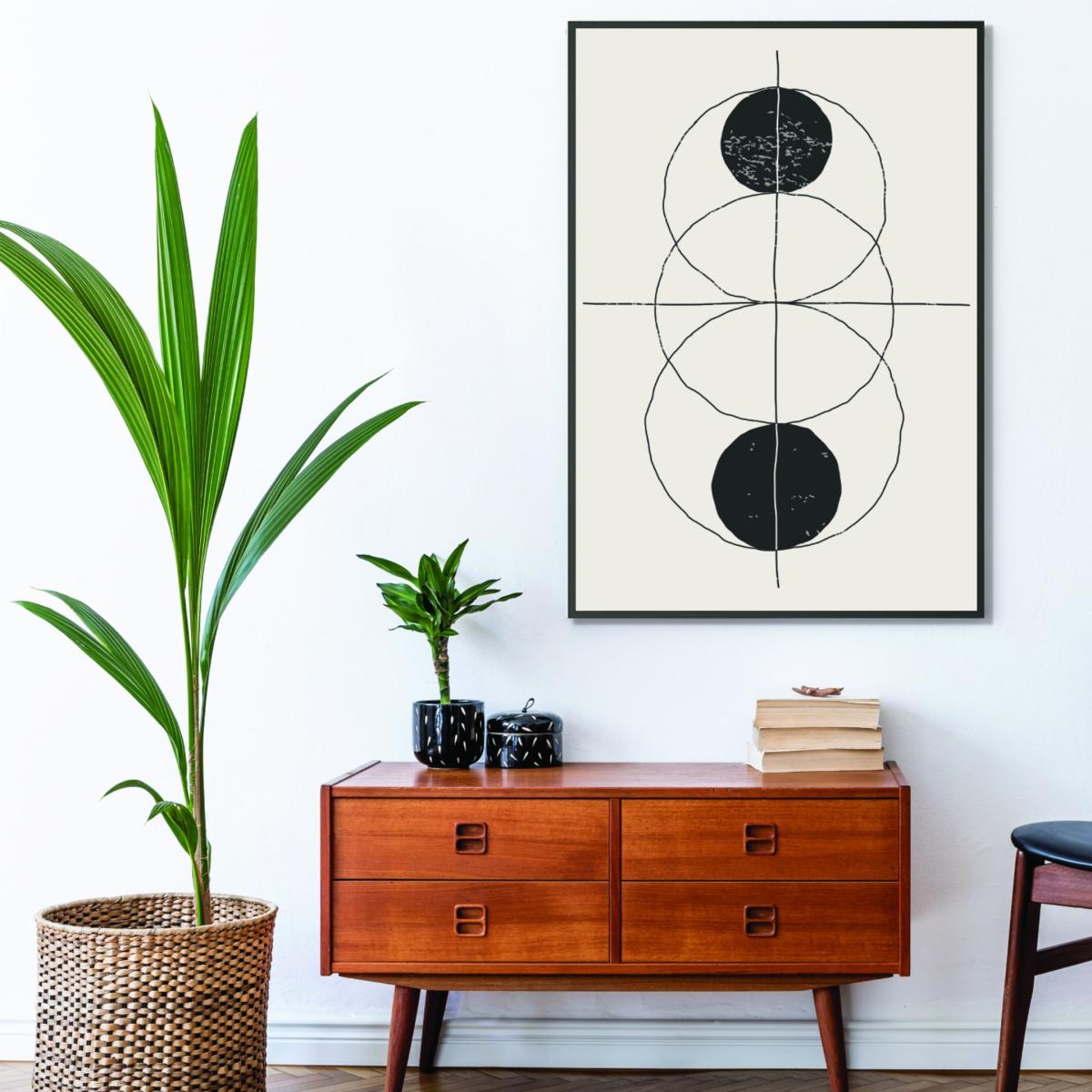 Black Minimal Geometric Shapes #1 A4 210 X 297Mm Stanley Print House – image 3