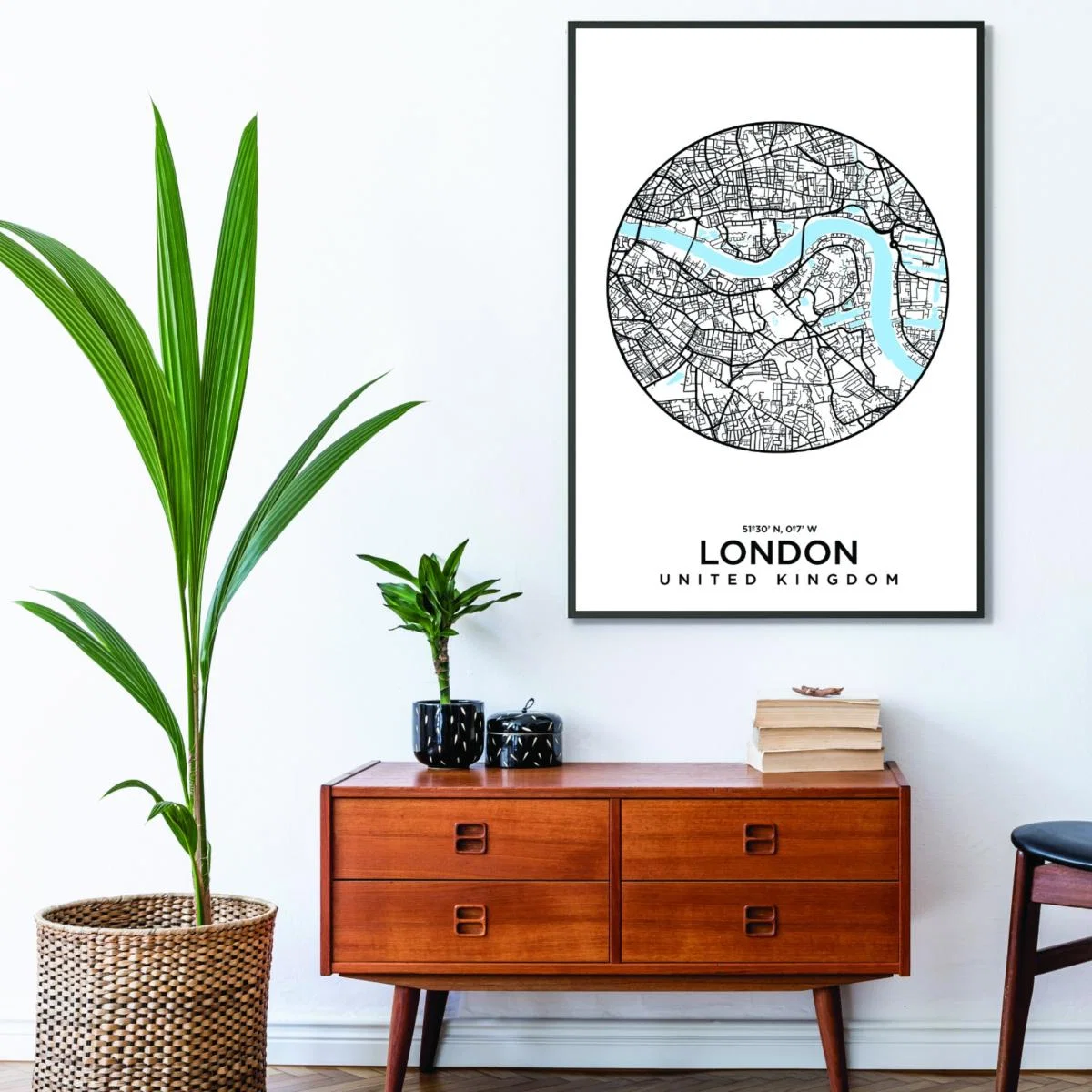 Blue Map Of London A3 297 X 420Mm Stanley Print House – image 3