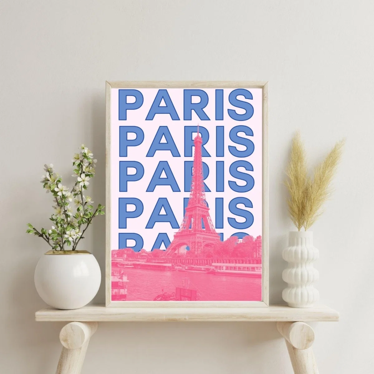 Pink / Purple Paris Eiffel Charm Poster | Artchi – image 2