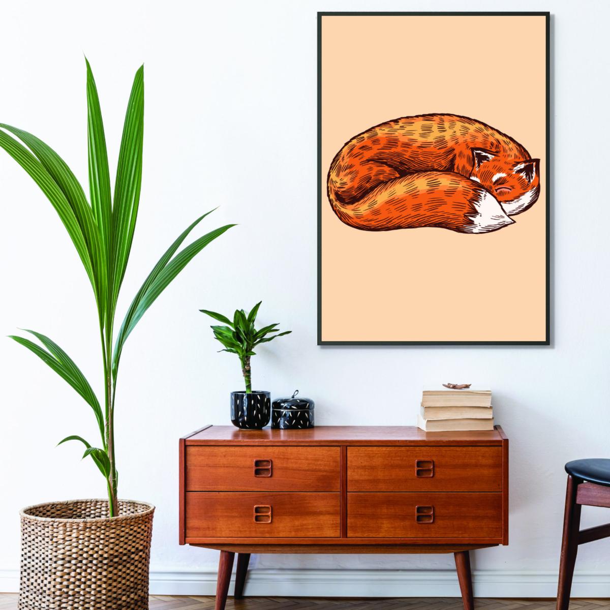 Yellow / Orange The Sleeping Fox Extra Large Stanley Print House – image 3