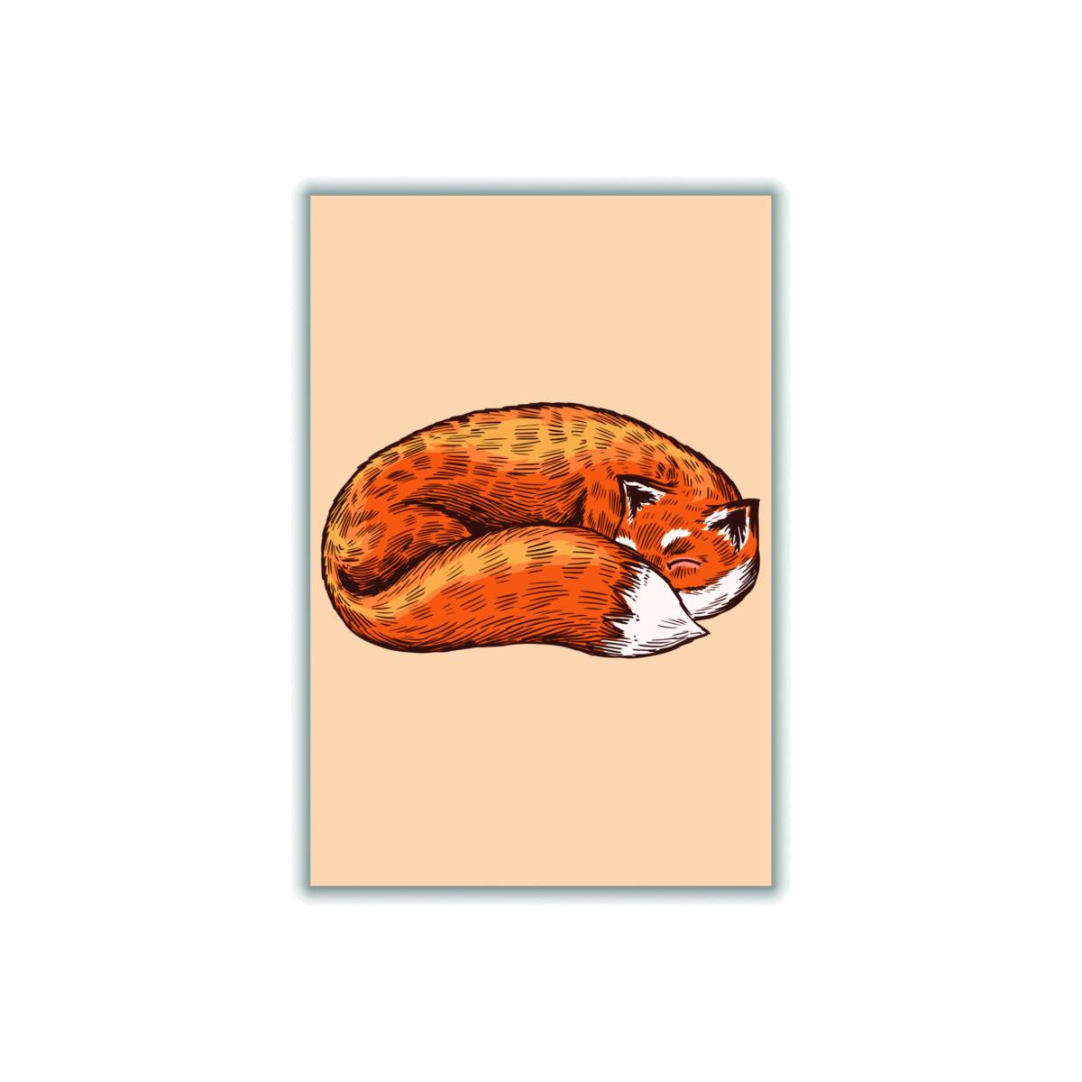 Yellow / Orange The Sleeping Fox Extra Large Stanley Print House – image 1