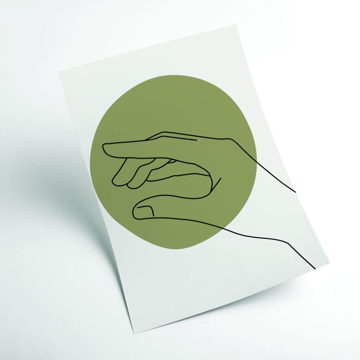 Green Abstract Minimal Hand #2 Medium Stanley Print House – image 2