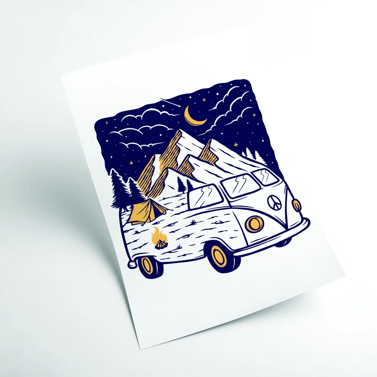 Yellow / Orange Camping Is Fun Extra Large Stanley Print House – image 2