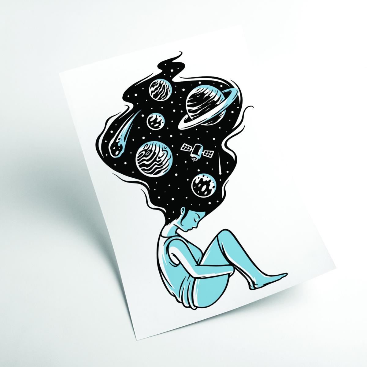 Blue Head In The Clouds Extra Large Stanley Print House – image 2