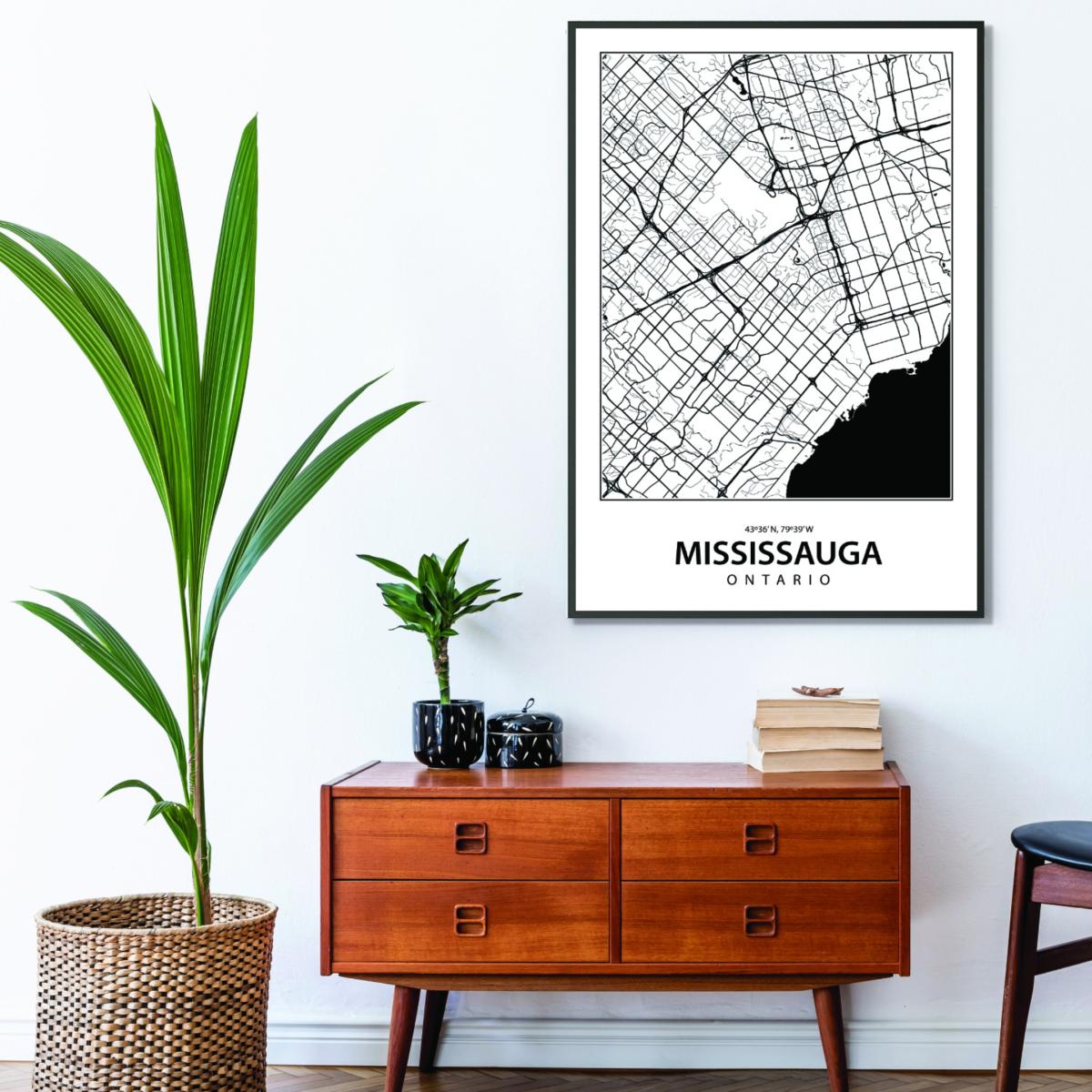 Black Map Of Mississauga Medium Stanley Print House – image 3