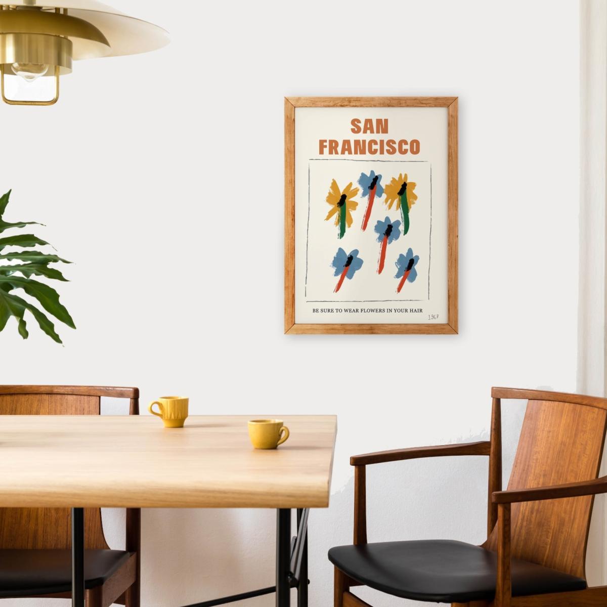 San Francisco Flower Retro Giclée Art Print A3 297 X 420Mm Fanclub – image 2