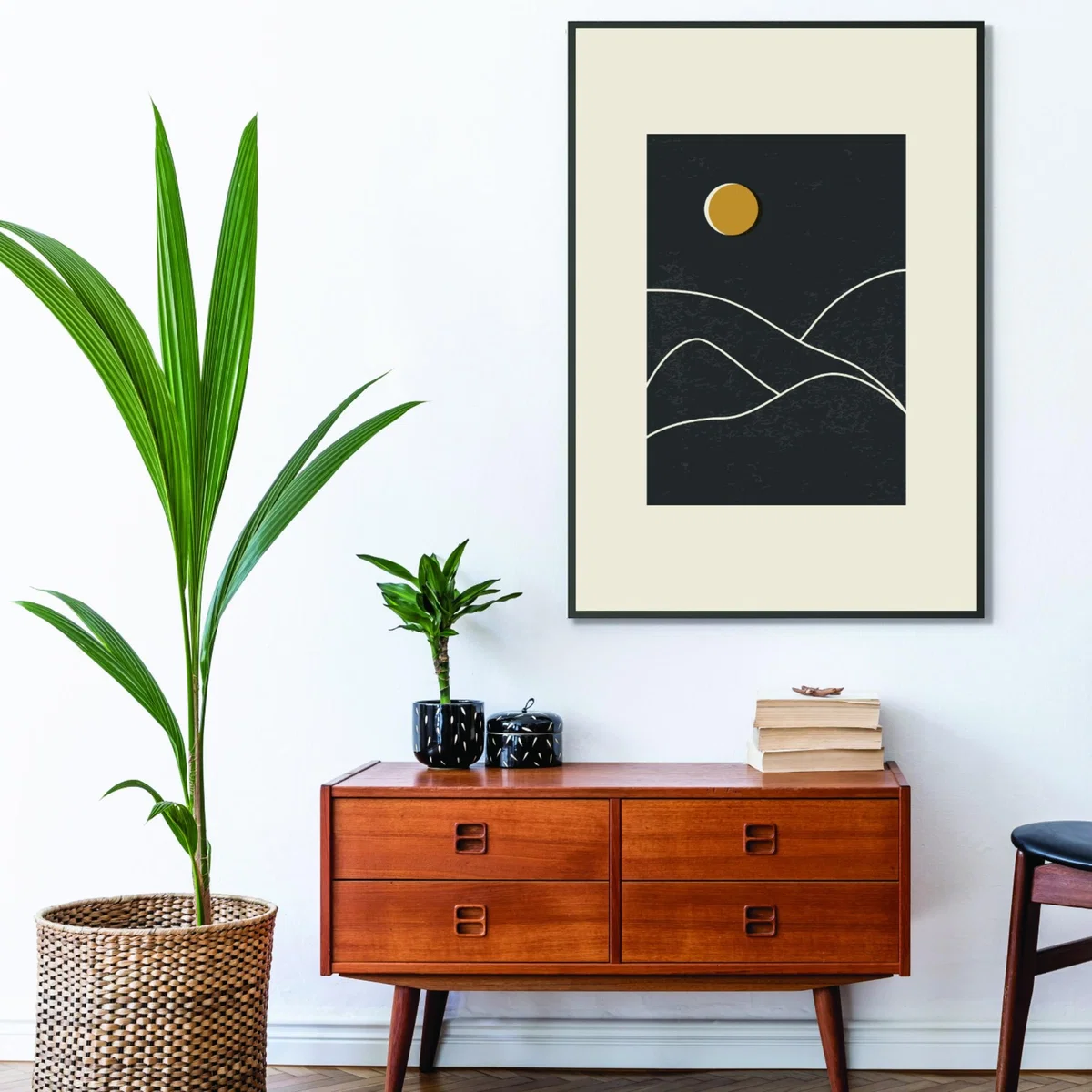 Black Minimal Sunset Vibes #2 Small Stanley Print House – image 3