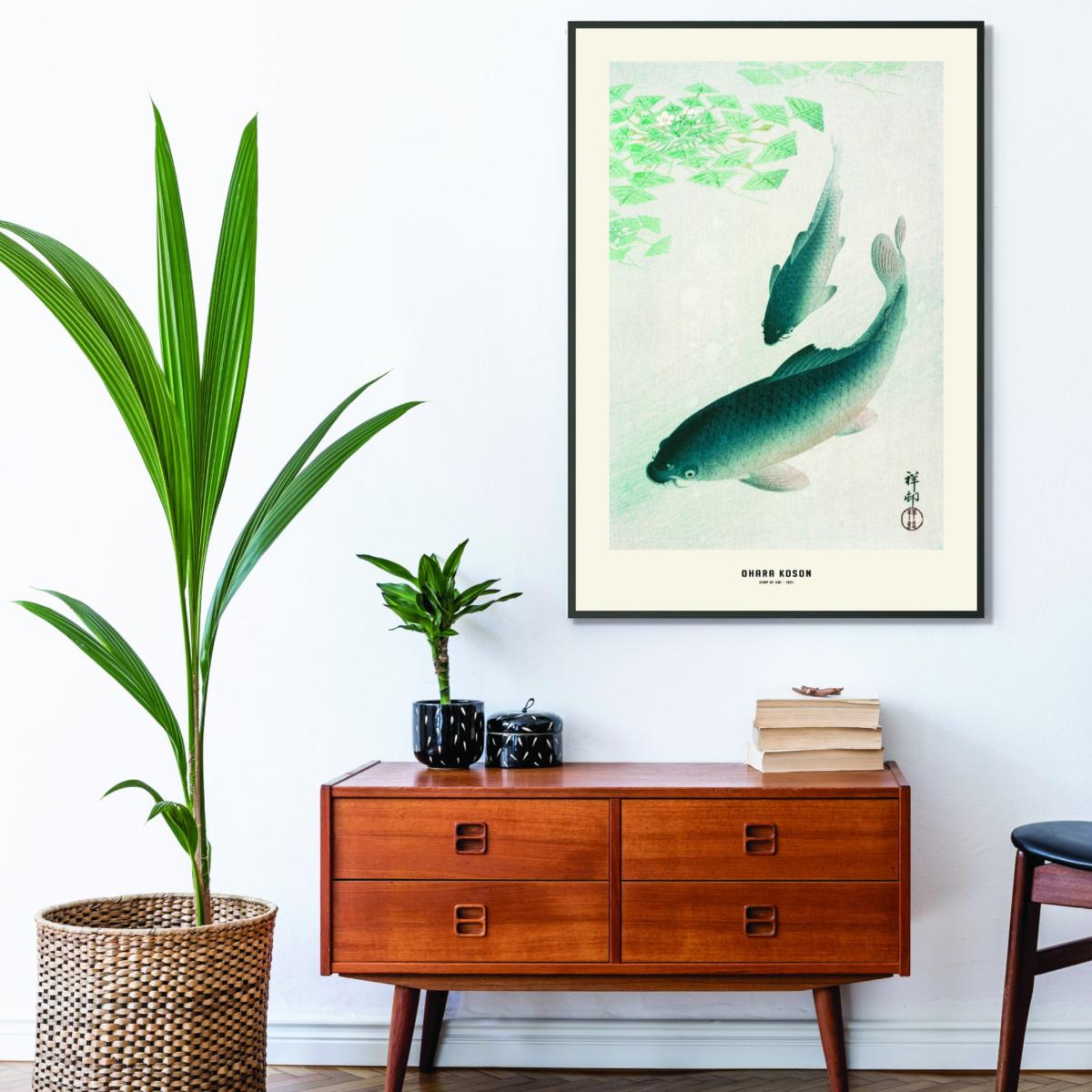 Blue Ohara Koson - Carp Or Koi A1 594 X 841Mm Stanley Print House – image 3