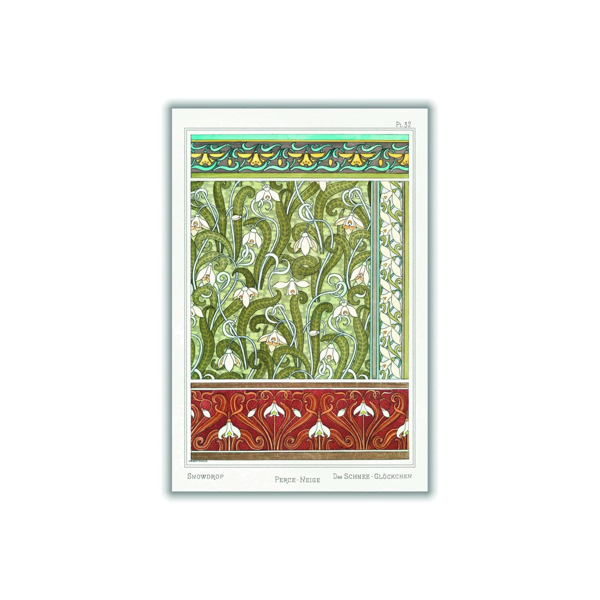 Perce-Neige Snowdrops Iii By Maurice Pillard Verneuil Extra Large Stanley Print House – image 1