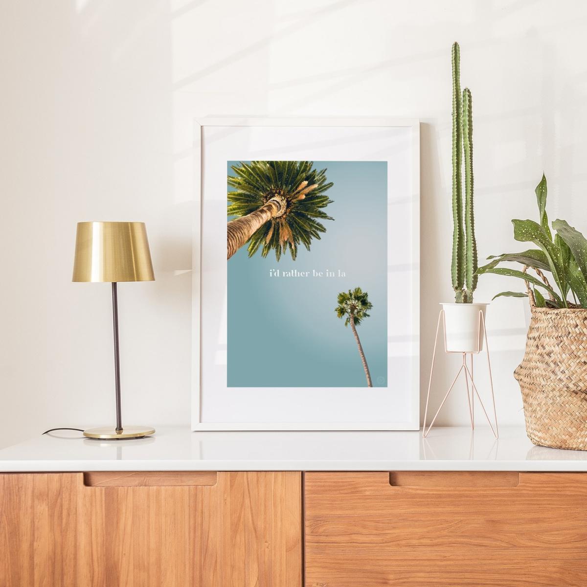 I'd Rather Be In La - Palm Trees Print Places & Spaces Art Co. – image 2