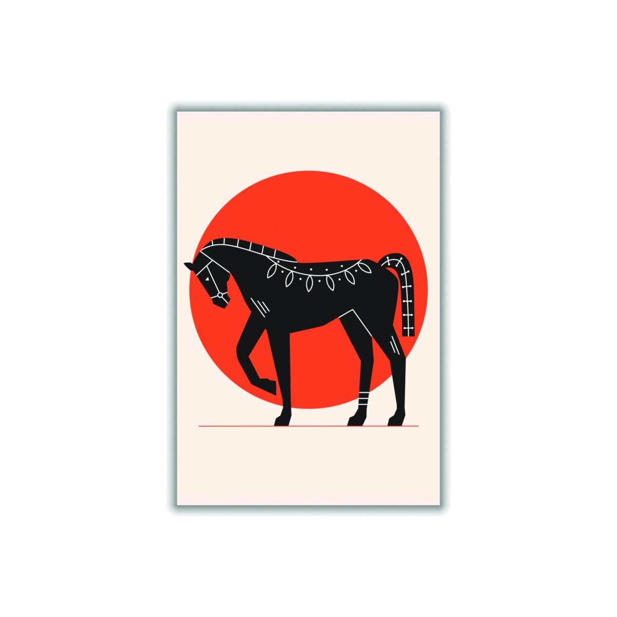 Red Proud Horse Large Stanley Print House – image 1