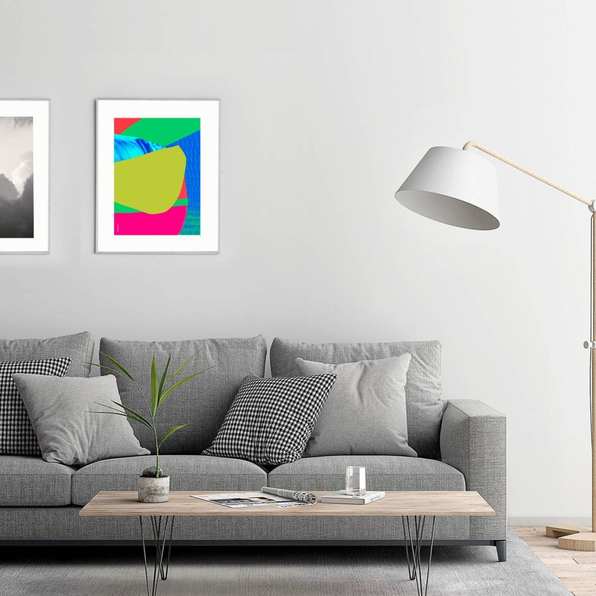 White / Yellow / Orange Tropical Jungle Paradise: Colourful Abstract Landscape Art Print From Bali Awol – image 3