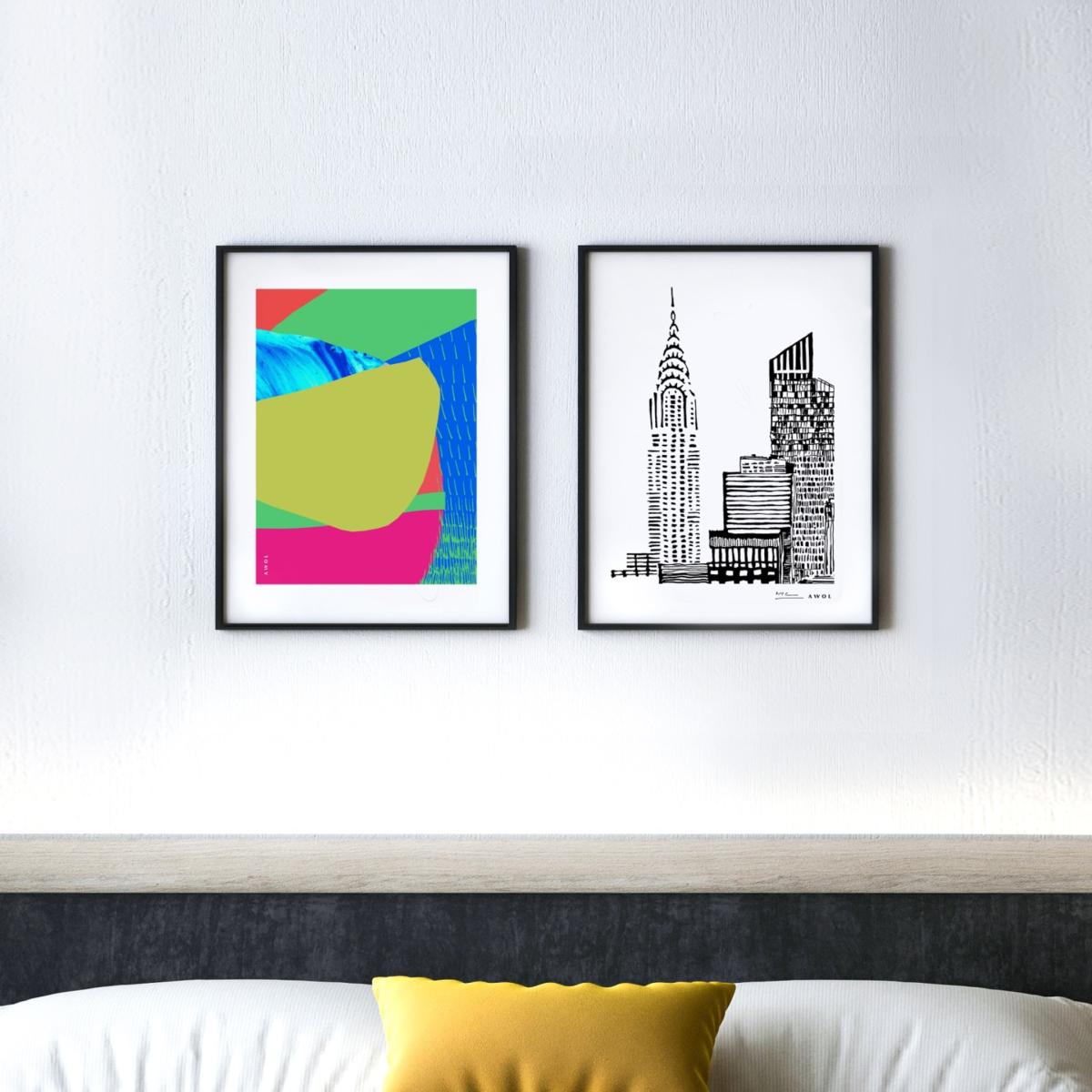 White / Yellow / Orange Tropical Jungle Paradise: Colourful Abstract Landscape Art Print From Bali Awol – image 9