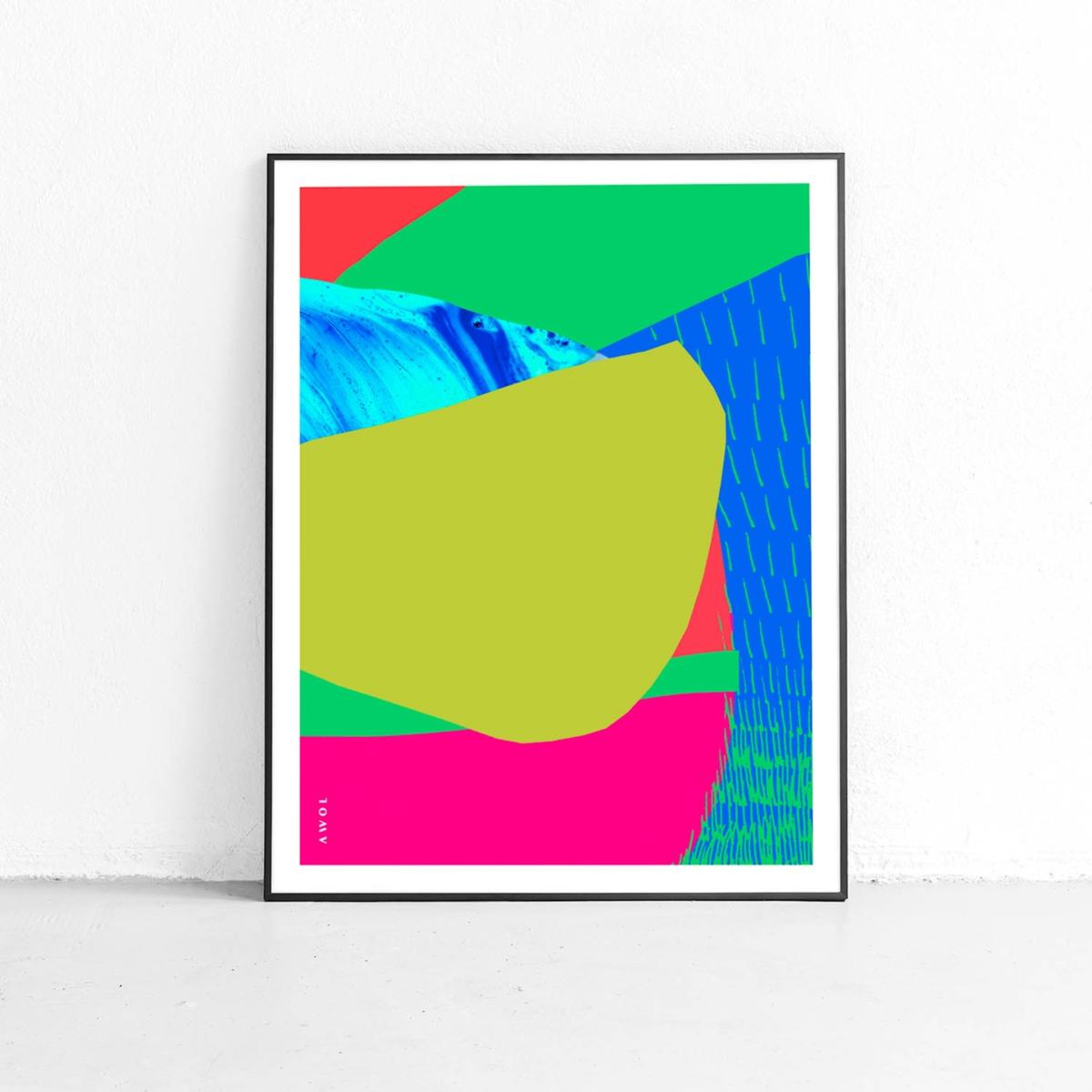 White / Yellow / Orange Tropical Jungle Paradise: Colourful Abstract Landscape Art Print From Bali Awol – image 10