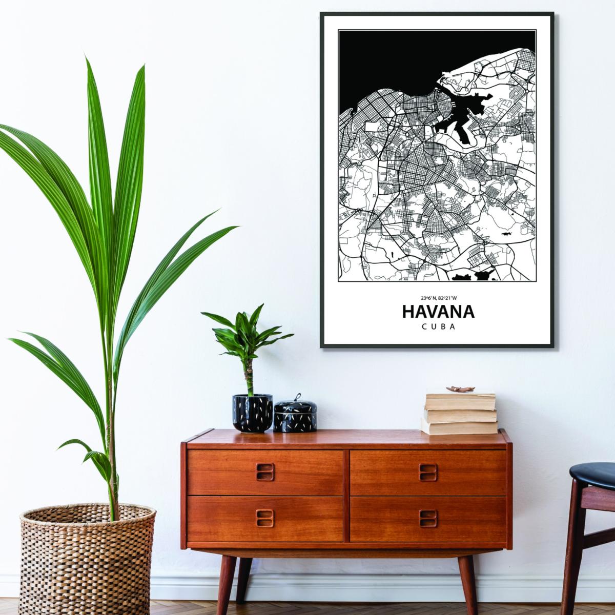 Black Map Of Havana Cuba Extra Small Stanley Print House – image 3