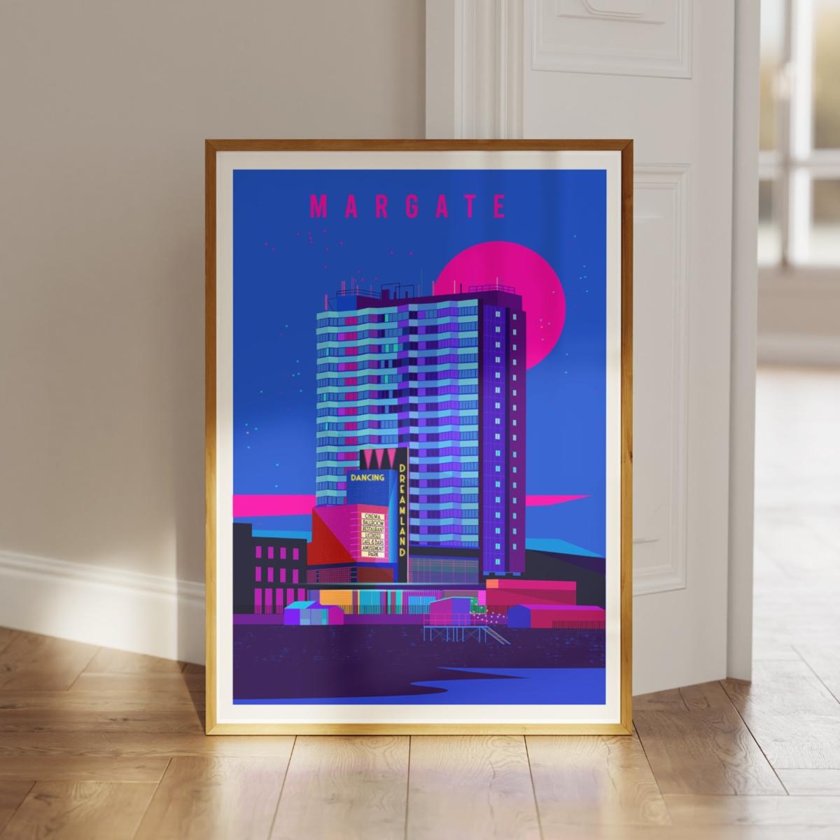 Margate By Night Art Print | A3 | 297 X 420Mm | Eye for London Prints – image 3