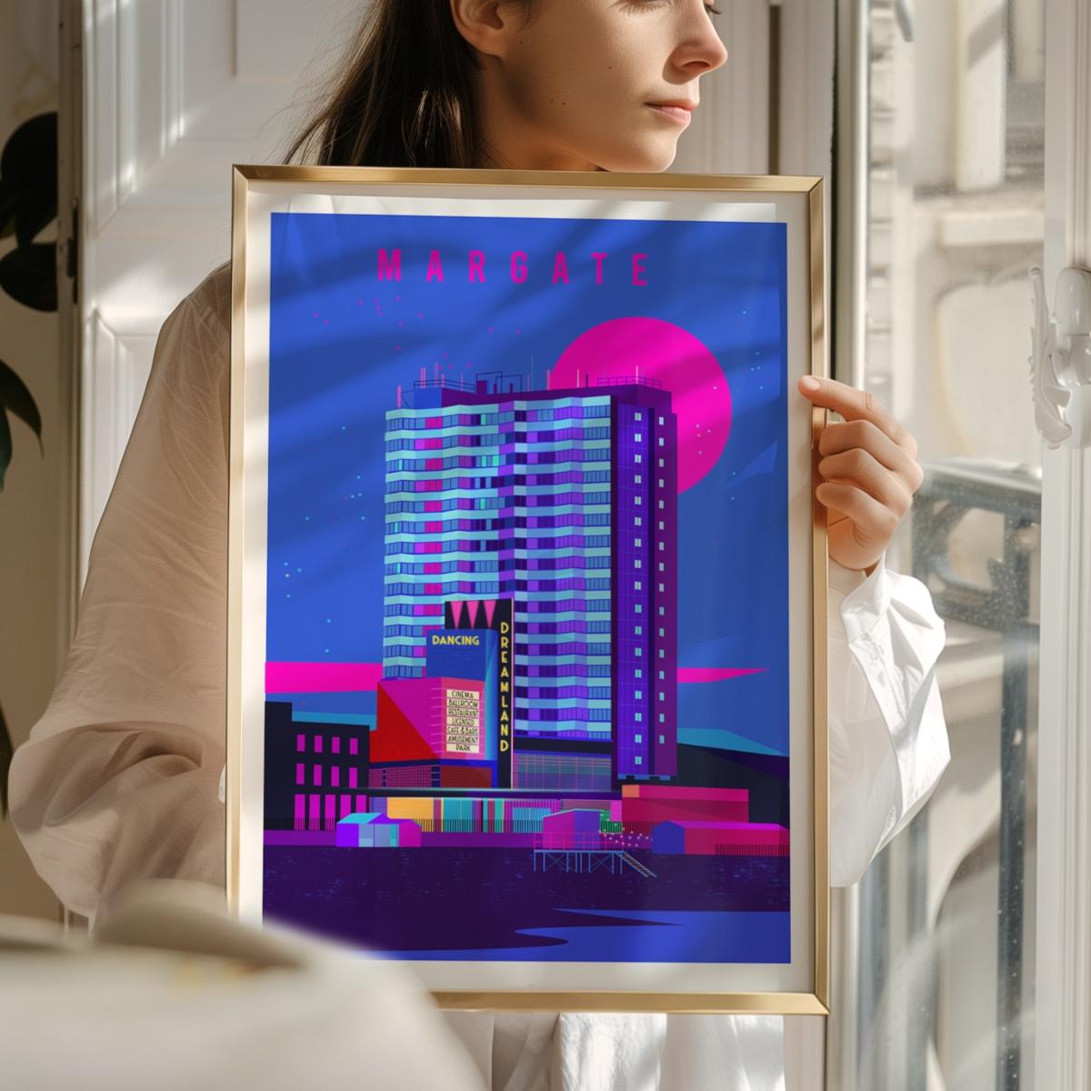 Margate By Night Art Print | A3 | 297 X 420Mm | Eye for London Prints – image 7