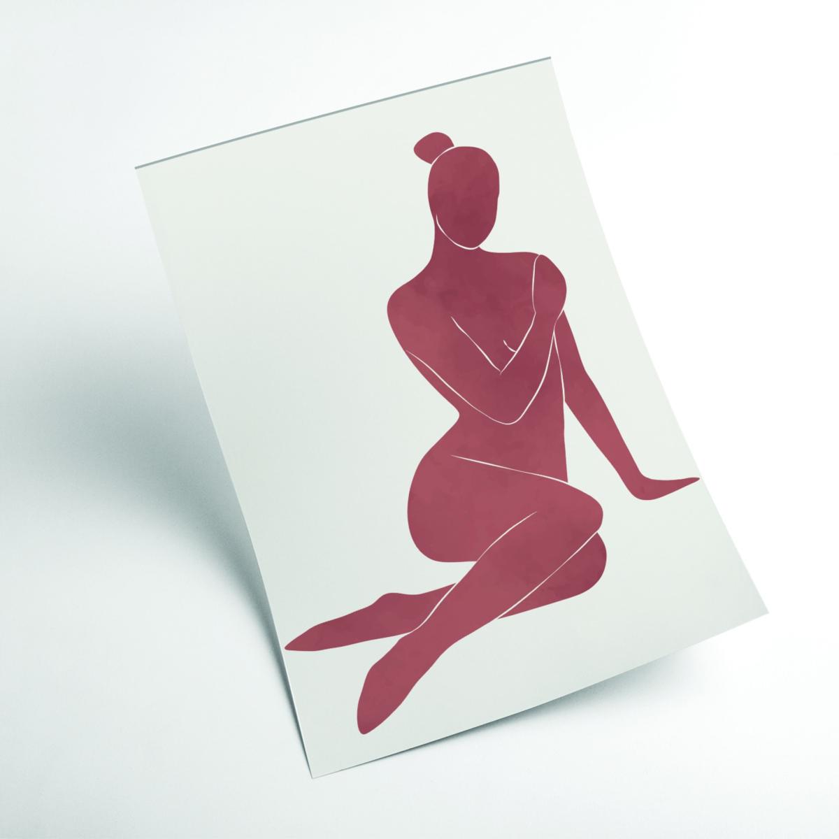 Pink / Purple Henri Matisse Minimal Woman #2 A3 297 X 420Mm Stanley Print House – image 2