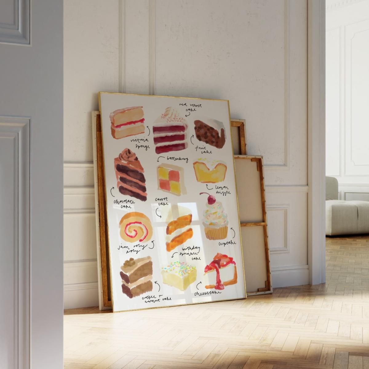 Cake Hand Painted Art Print - A2 Natalie Cass Art – image 5
