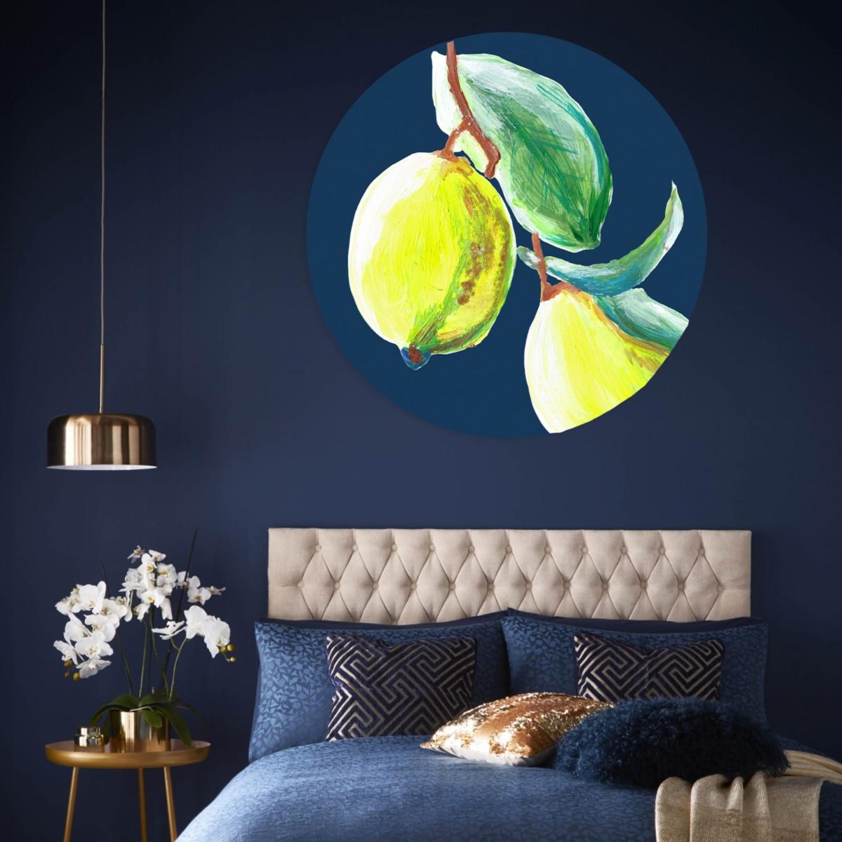 Yellow / Orange Circle Wall Sticker Lemon Catchii – image 2