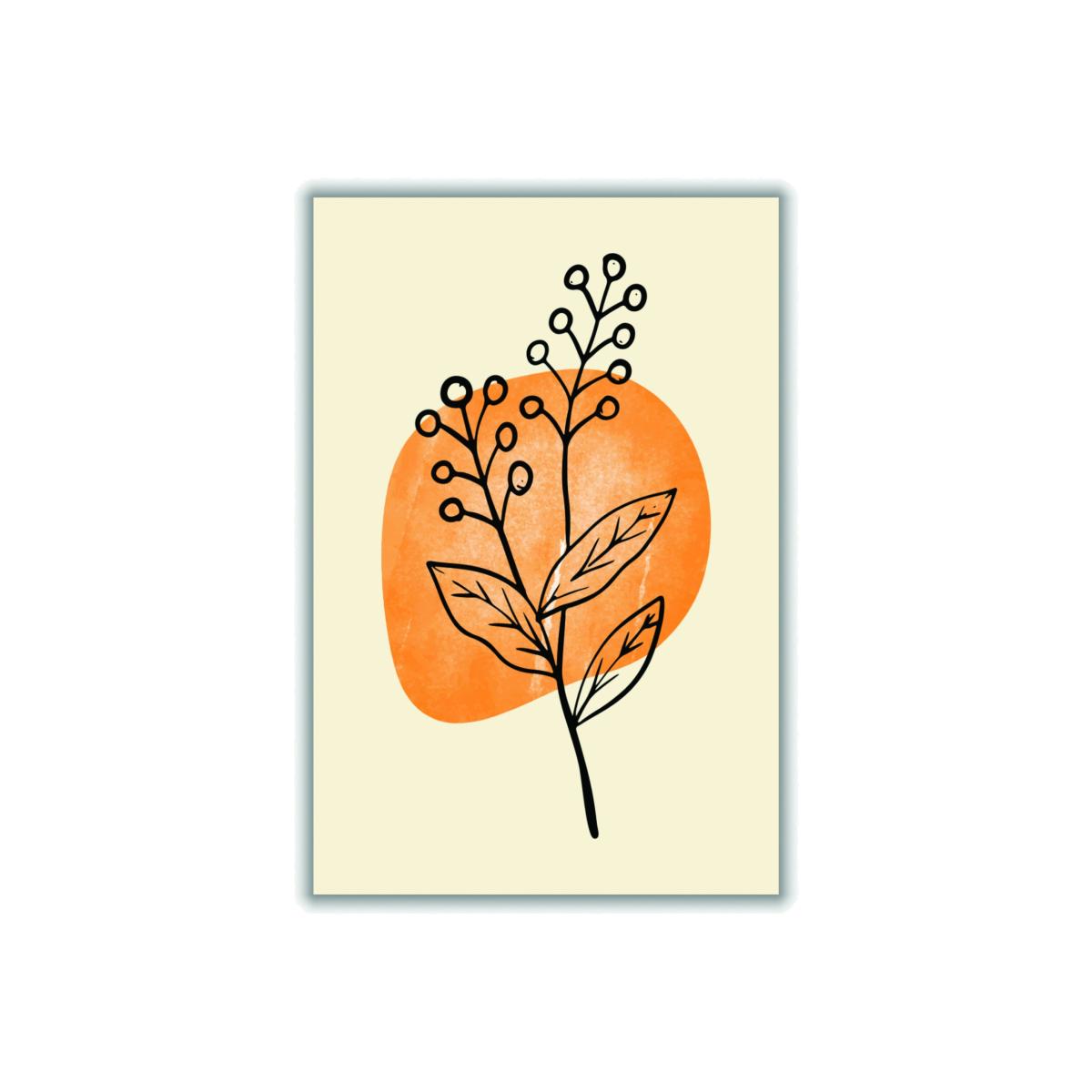 Yellow / Orange Minimal Flower Expression #3 Extra Large Stanley Print House – image 1