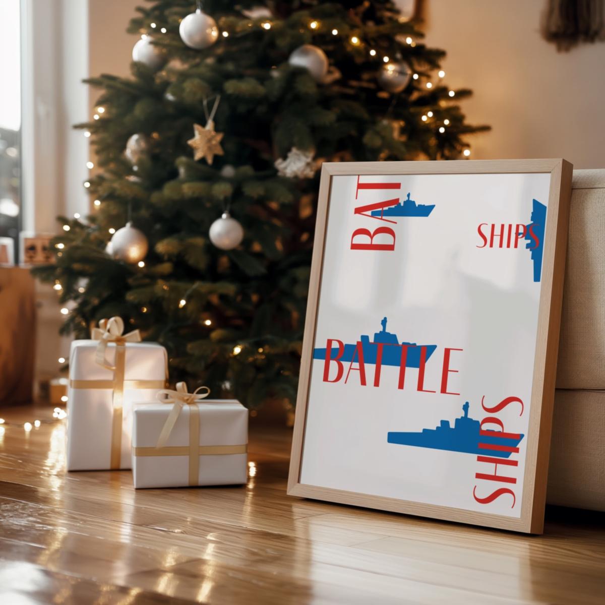 Blue / Red Battleships Retro Giclée Art Print A3 | A4 | 210 X 297Mm | Fanclub – image 5