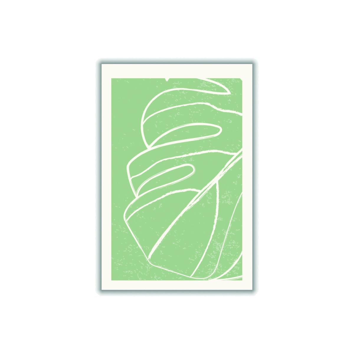 Green Minimal Monstera Collection 2 A4 210 X 297Mm Stanley Print House – image 1