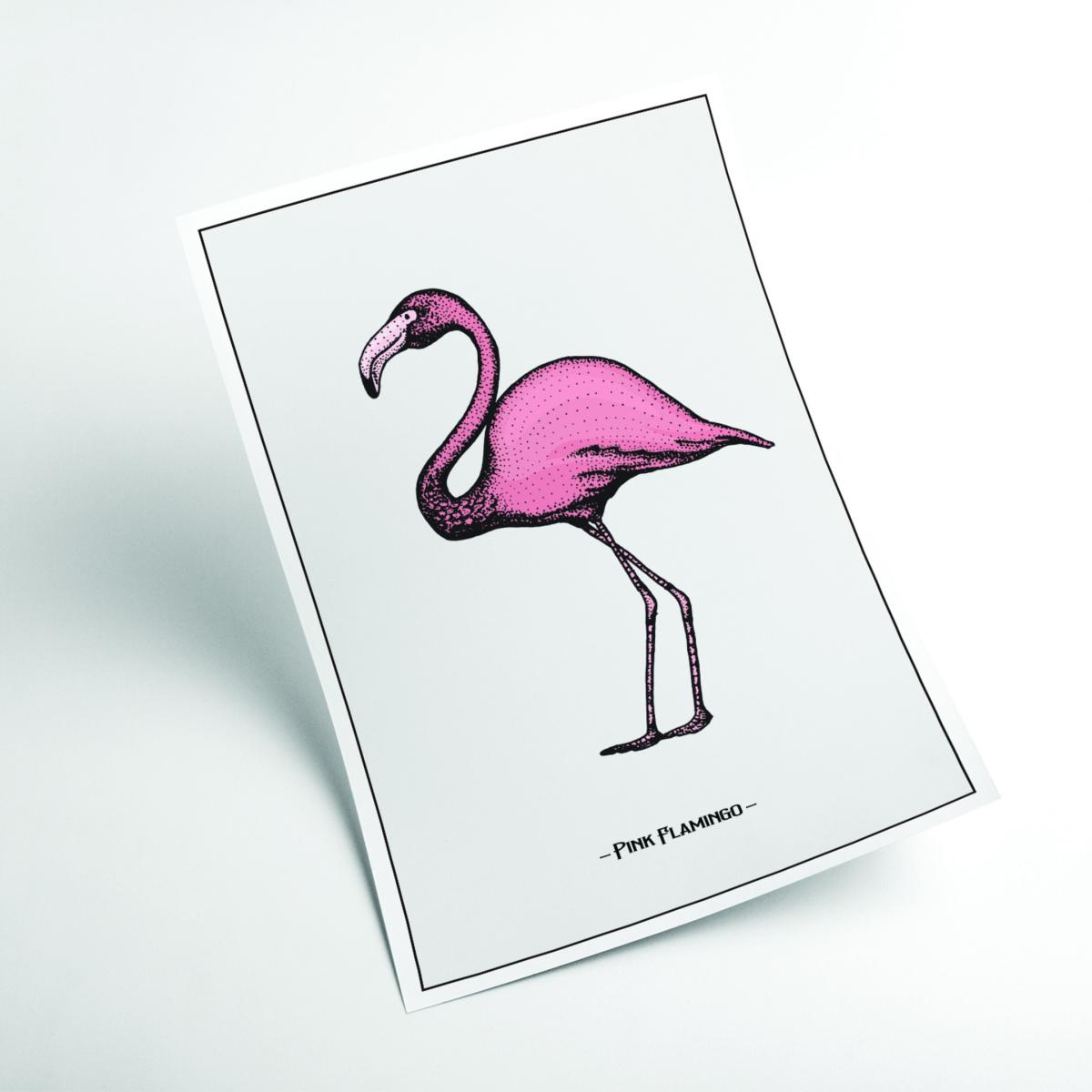 Pink / Purple Pink Flamingo A4 210 X 297Mm Stanley Print House – image 2