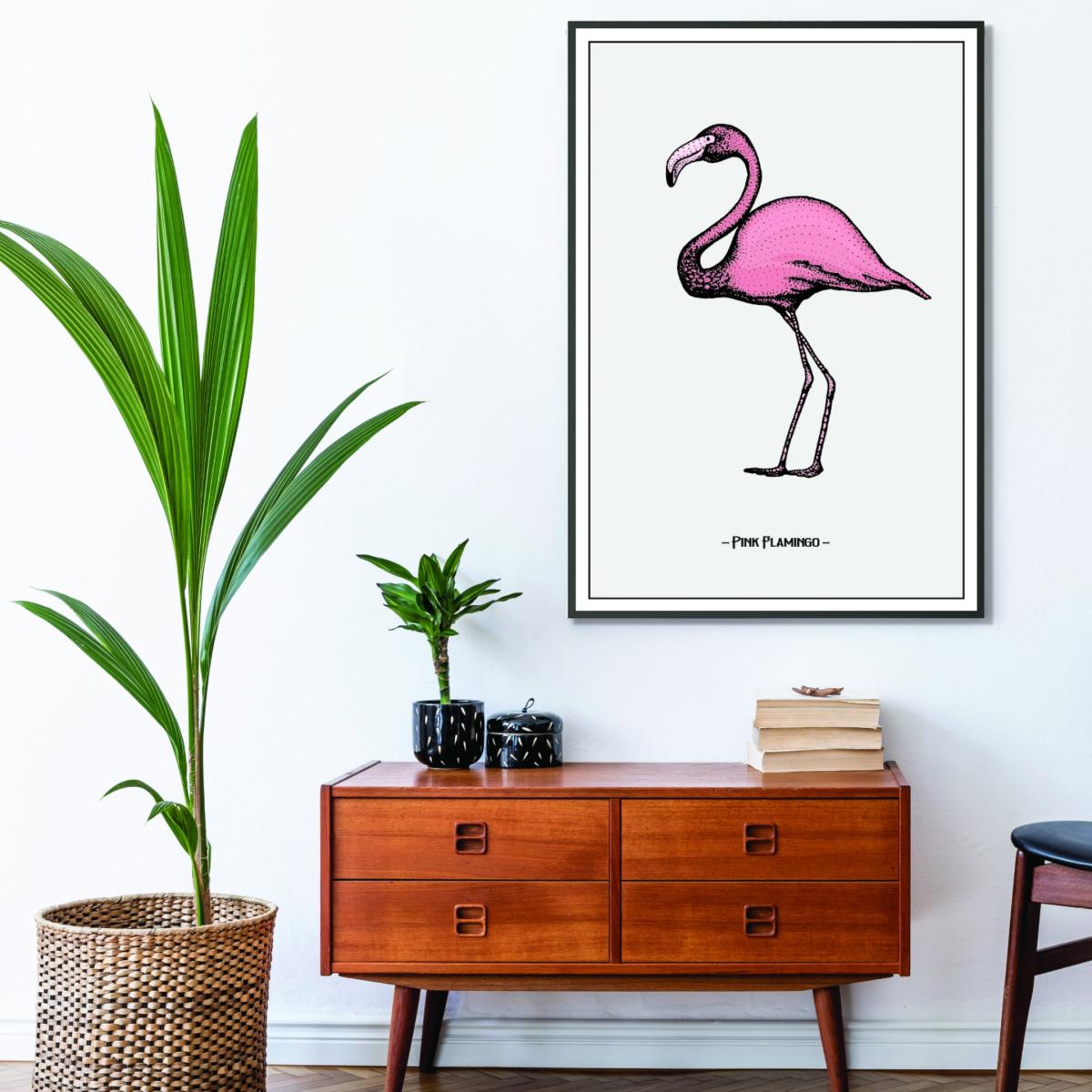 Pink / Purple Pink Flamingo A4 210 X 297Mm Stanley Print House – image 3